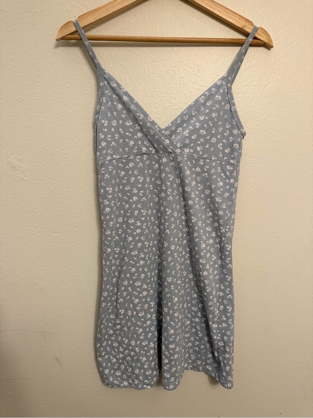 Brandy Melville Pale Blue Floral Slip Dress cami dress